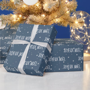 Fransk God jul på Snöflingor Presentpapper