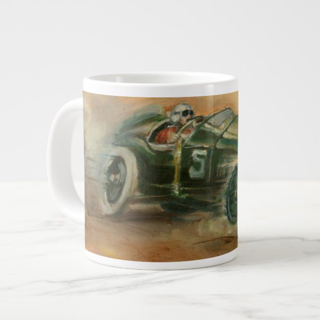 Fransk Grand Prix Racecar av Ethan Harper Jumbo Mugg (Framsida vänster)