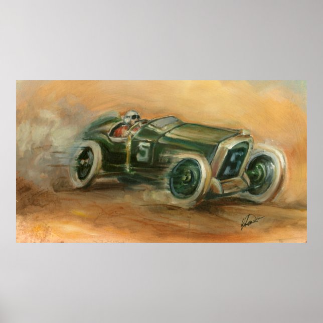 Fransk Grand Prix Racecar av Ethan Harper Poster (Framsidan)