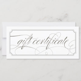 Fransk Grått Elegant Script Gift-certifikat