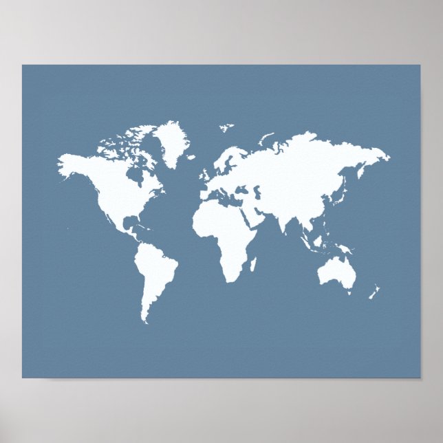Fransk Grått Elegant World Poster (Framsidan)