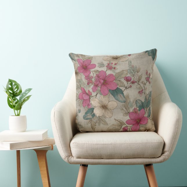 Fransk Grått Mönster Kudde (Stol)