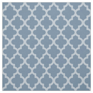Fransk Grått Moroccan Moods Quatrefoil Tyg