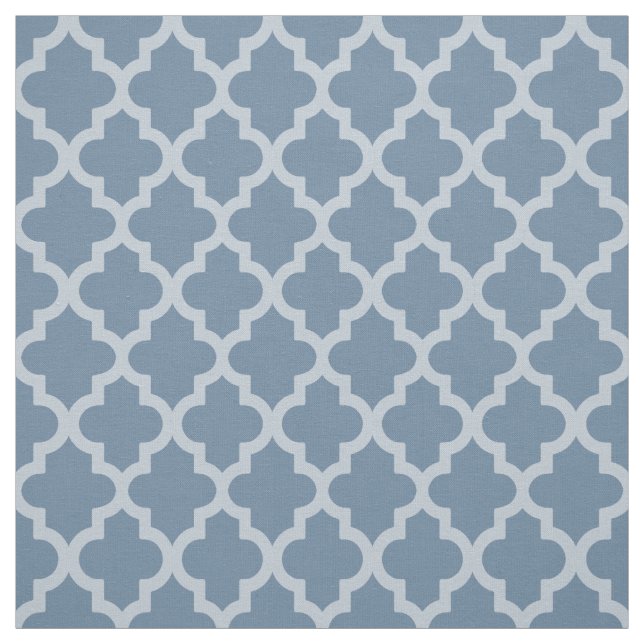 Fransk Grått Moroccan Moods Quatrefoil Tyg (Provkarta)