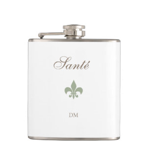 Fransk Grönt Fleur de Lis Santé Monogram Bröllop Fickplunta