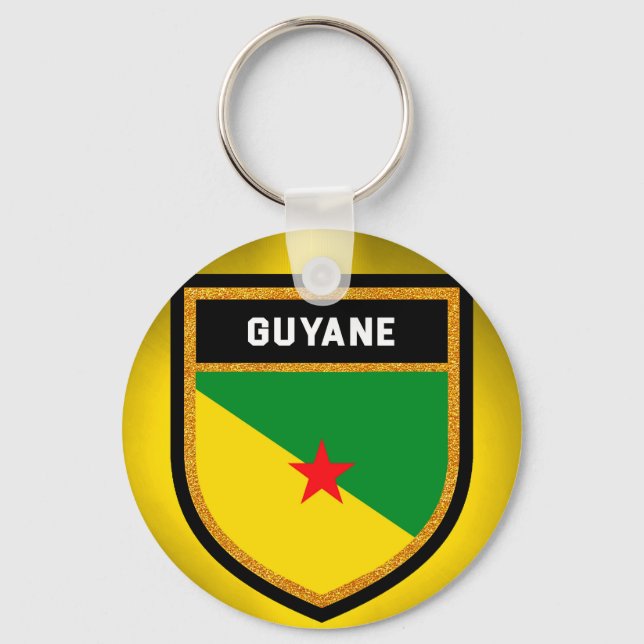 Fransk Guiana Flagga Nyckelring (Framsida)