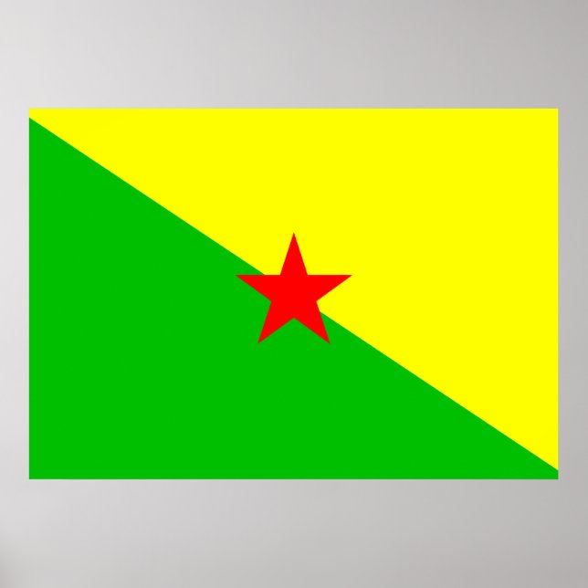 Fransk Guiana Flagga Poster (Framsidan)