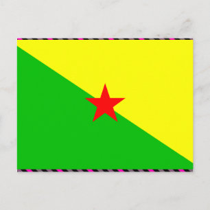 Fransk Guiana Flagga Vykort