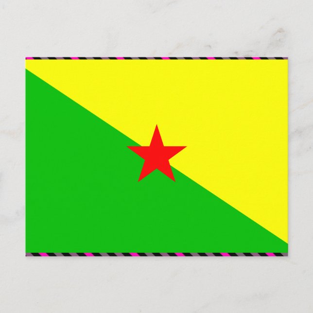 Fransk Guiana Flagga Vykort (Framsida)