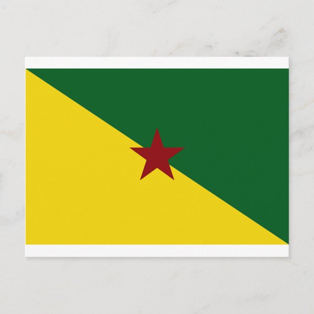 Fransk Guiana Flagga Vykort (Framsida)