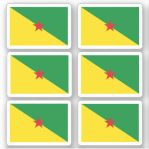 Fransk Guianese flagga Klistermärken