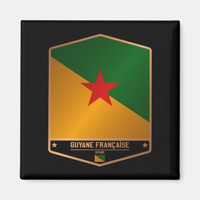 Fransk Guyana Magnet (Framsidan)