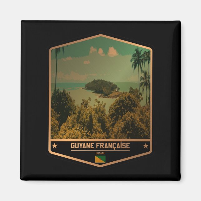 Fransk Guyana Magnet (Framsidan)