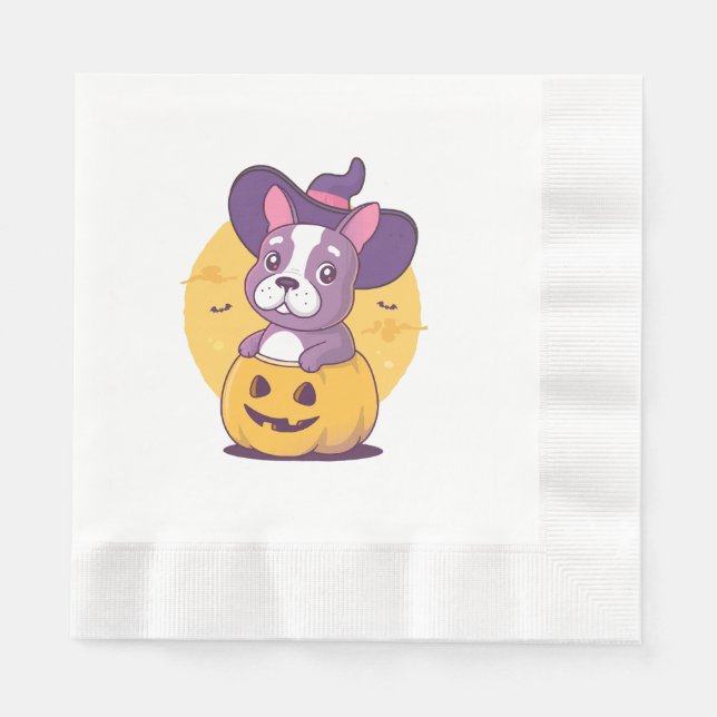 Fransk Halloween Pappersservett (Framsidan)