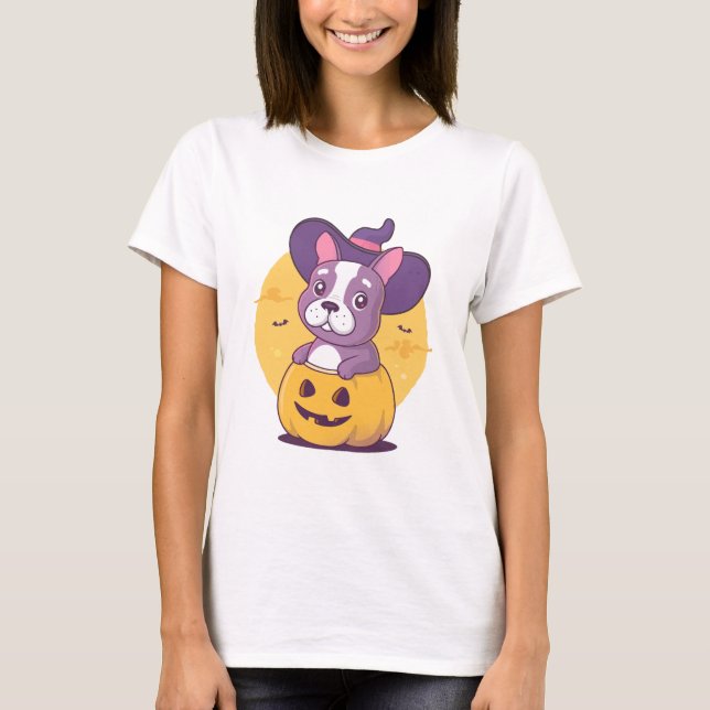 Fransk Halloween T Shirt (Framsida)