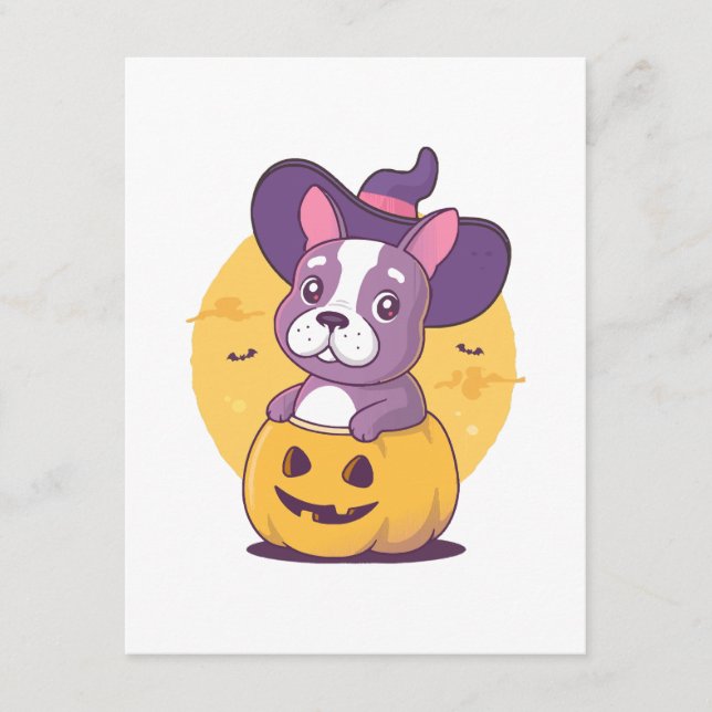 Fransk Halloween Tilläggskort (Framsida)