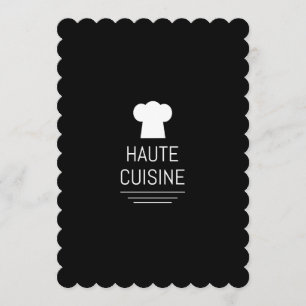 Fransk Haute Cuisine Gourmet Köks Inbjudningar