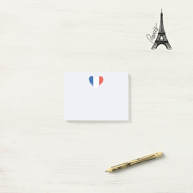 Fransk Heart Post-it Notes (Skapare uppladdad)