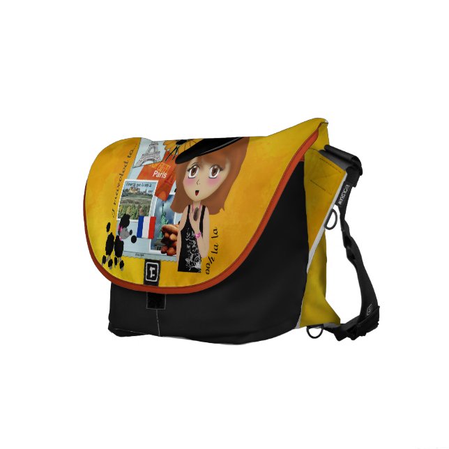 Fransk helgdagRickshawmessenger bag Kurir Väska (Högra Framsidan)