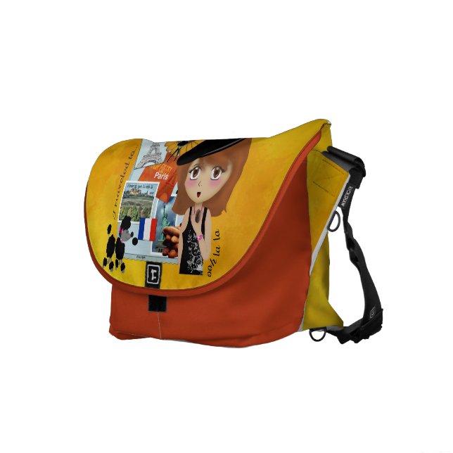 Fransk helgdagRickshawmessenger bag Kurir Väska (Högra Framsidan)