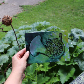 Fransk Horn Band Class Music-lärare Kort