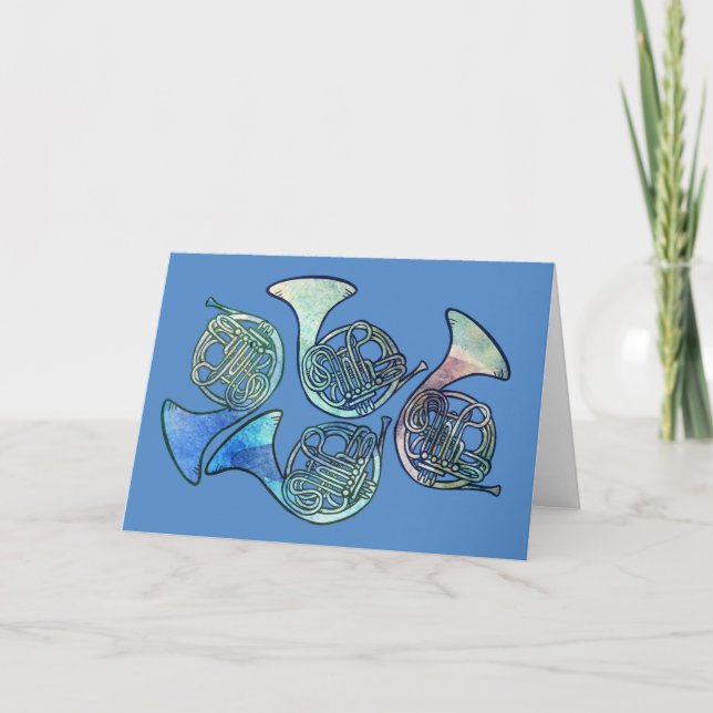 Fransk Horn Band-klass Kort (Framsida)