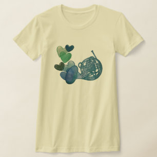 Fransk horn bandmusikklass t shirt