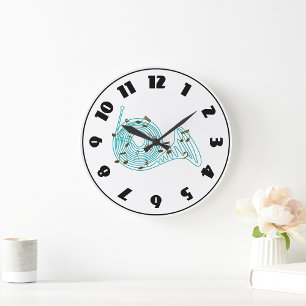 Fransk Horn Clock Stor Klocka