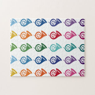 Fransk Horn Colorful Roligt Array Music Pussel