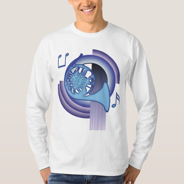 Fransk horn Deco2 Tee Shirt (Framsida)