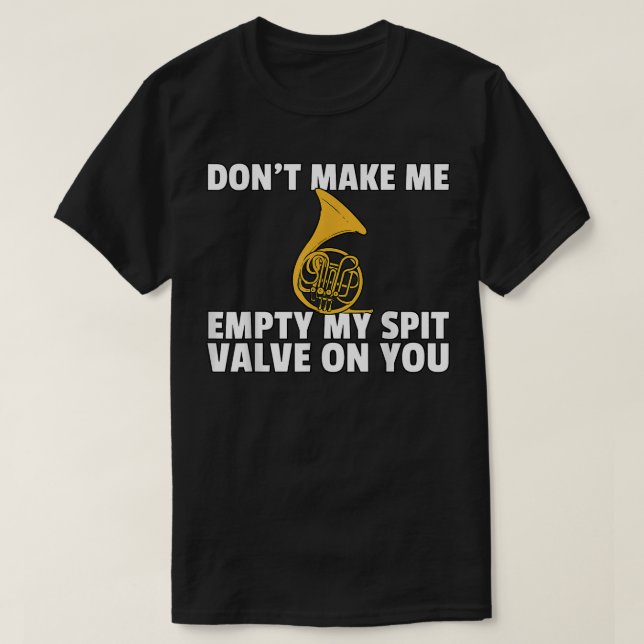 Fransk Horn Funny Brass Instrument Player361 T Shirt (Design framsida)