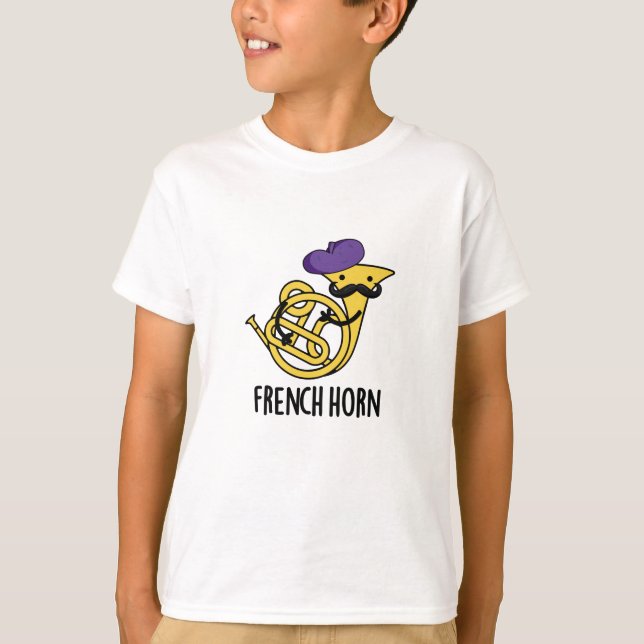 Fransk Horn Funny Music Instrument Pun T Shirt (Framsida)