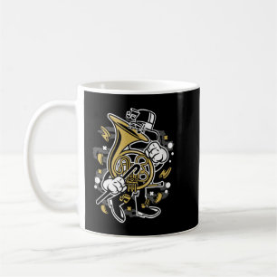 Fransk Horn Gift for Music Teacher Roligt Boys Gir Kaffemugg
