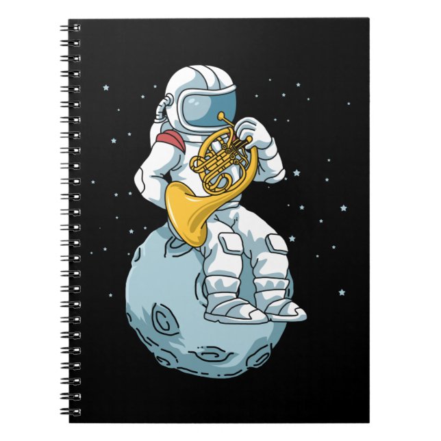 Fransk Horn Gifts Manar Brass Music Fransk Horn Anteckningsbok (Framsidan)