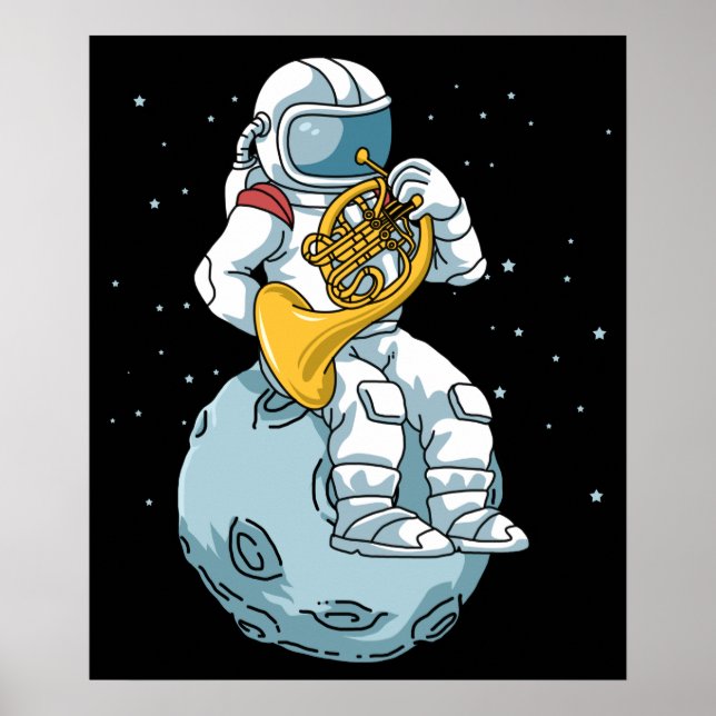 Fransk Horn Gifts Manar Brass Music Fransk Horn Poster (Framsidan)