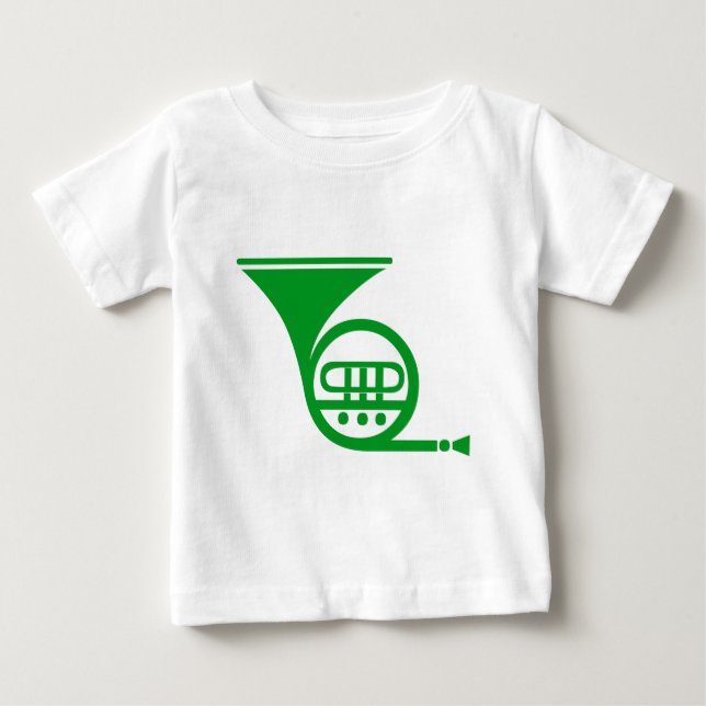 Fransk Horn - Grass Grönt T Shirt (Framsida)