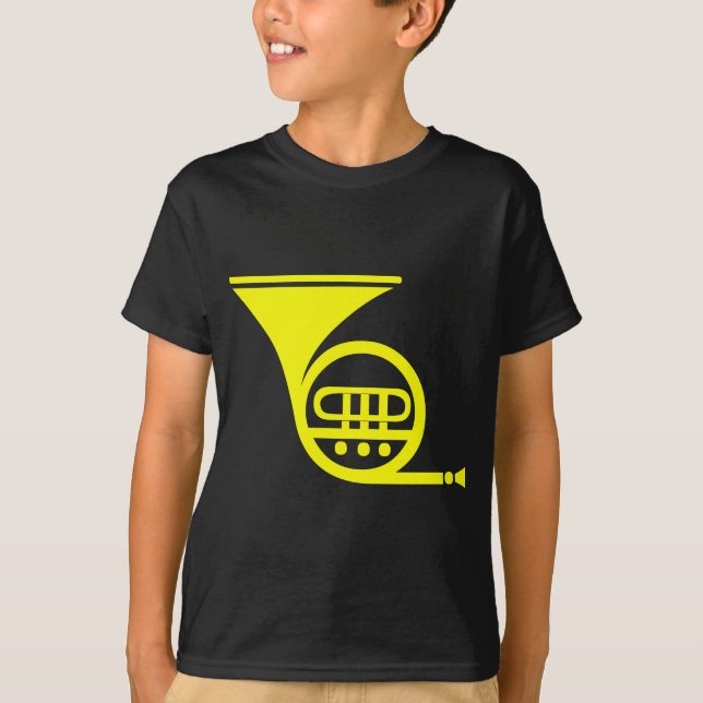 Fransk Horn - Gult Tee (Framsida)