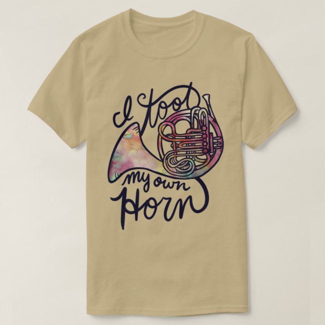 Fransk Horn Humor T Shirt (Design framsida)