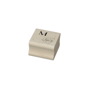 Fransk Horn Initial Monogram Musician Band Teacher Stämpel