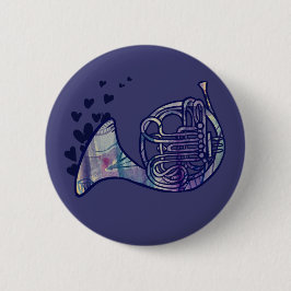 Fransk Horn Kärlek Band Class Art Knapp