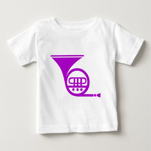 Fransk Horn - Lila T Shirt (Framsida)