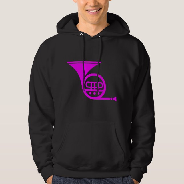 Fransk Horn - Magenta Hoodie (Framsida)