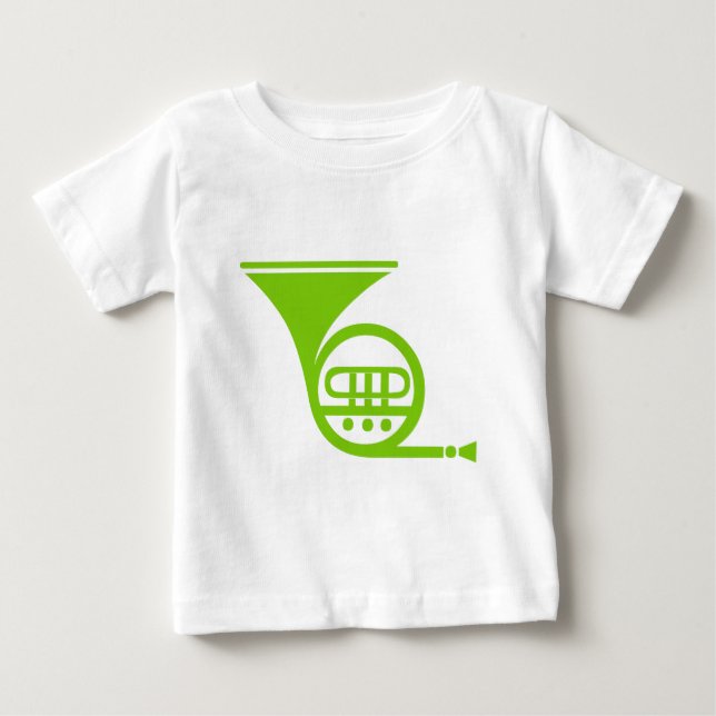 Fransk Horn - Martiansk Grönt Tee Shirt (Framsida)