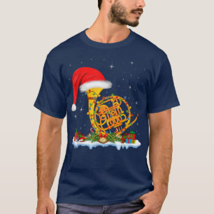 Fransk Horn Music Älskare Lighting Fransk Horn Chr T Shirt