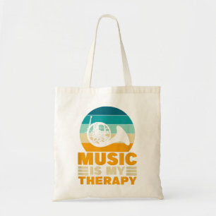 Fransk Horn Music är min terapi Funny Music Kärlek Tygkasse