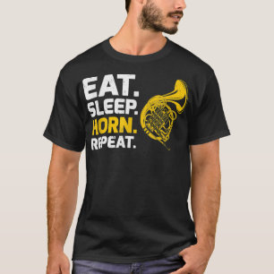 Fransk Horn Music Eat Sover Horn Upprepa4 T Shirt