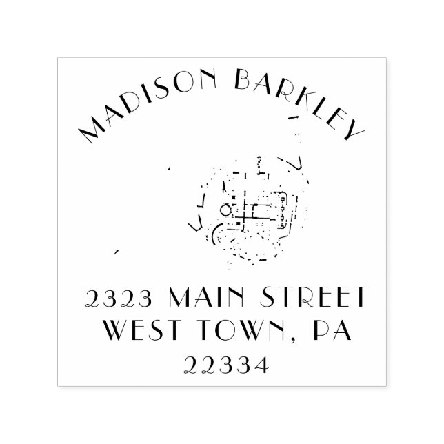 Fransk Horn Music Teacher Självfärgande Stämpel (Design)