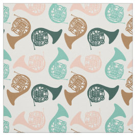 Fransk Horn Musical Instrument Band Orchestra Tyg