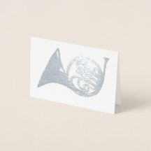 Fransk Horn Musical Instrument i Silver