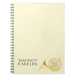 Fransk Horn Musician Band Teacher Notebook Anteckningsbok